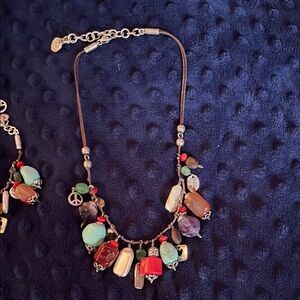 Brighton Red and Green Gemstone Necklace